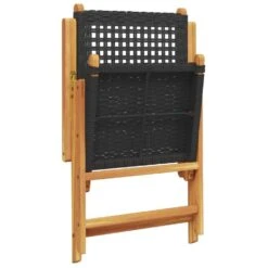 VidaXL - Verstelbare Tuinstoelen - Zwart - Poly Rattan En Hout Zwart - 4 Stuks -VIDAXL Winkel e322acc639cf480dba7a22787d769bcc