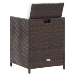 VidaXL - Tuinstoel En Voetenbank - Bruin - Poly Rattan - 4 Stuks -VIDAXL Winkel e45724473f1a4207a466676872a03e45