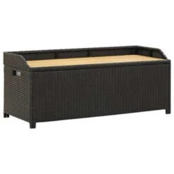 VidaXL Tuinopbergbank 120 Cm Poly Rattan Zwart -VIDAXL Winkel e4b4051f06f9451fa4cdf76442942b80