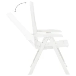VidaXL Tuinstoelen 2 St Verstelbaar Kunststof Wit -VIDAXL Winkel e52d253cbe8249789a65adc5dfddd346