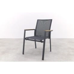 Atmos Stapelbare Tuinstoel - Antraciet/Teak -VIDAXL Winkel e59494d670884104abd9c5a241b3558c