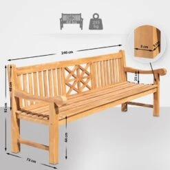 CLP Teakbank Florida 240 Cm -VIDAXL Winkel e60ec50cb2b045f09069d1a0e1abac68