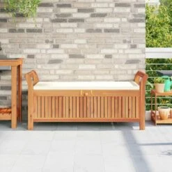 VidaXL - Tuinopbergbank - Bruin - Hout -VIDAXL Winkel e6b61907bab542f2960096262c9b1d30