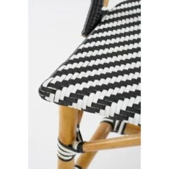 Mica Decorations Mandox Bank - L98 X B60 X H93 Cm - Rotan - Zwart, Wit -VIDAXL Winkel e752b05bb2e146c7b3efb5c368b398ca