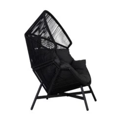 Lisomme Ayla Rattan Tuin Loungestoel Zwart - Met Zitkussens -VIDAXL Winkel e77e3b22e1b84159a78496e60d421b65