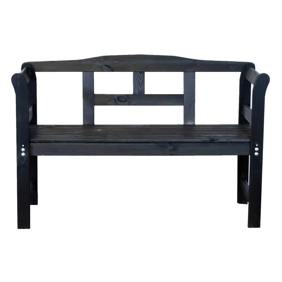 SenS-Line Friesen Tuinbank - Hout - Zwart 8 SenS-Line Friesen Tuinbank - Hout - Zwart - Afbeelding 6