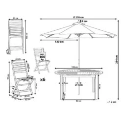 TOLVE - Tuinmeubel Set - Lichte Houtkleur - Acaciahout -VIDAXL Winkel edcfd6cfb4de443481e7527ff2d60e45
