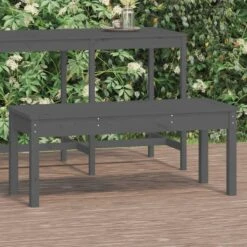 VidaXL - Tuinbank - Grijs - Massief Grenenhout - 109x44x45 Cm 11 VidaXL - Tuinbank - Grijs - Massief Grenenhout - 109x44x45 Cm -VIDAXL Winkel ef41cc8f94044abaa9dddb0a4188c4ca