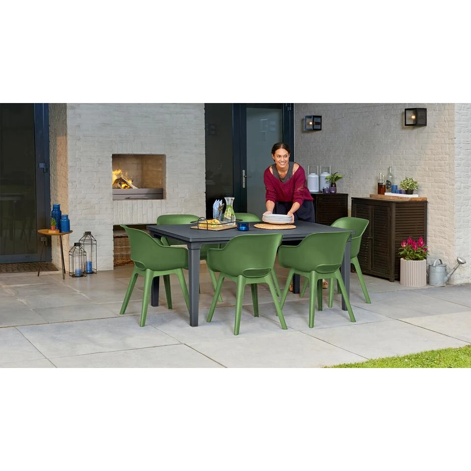 Keter Akola Tuinstoelen - 2 Stuks -56.5x55x80cm - Olijf Groen 9 Keter Akola Tuinstoelen - 2 Stuks -56.5x55x80cm - Olijf Groen - Afbeelding 7