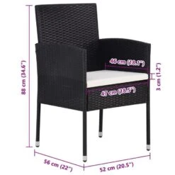 VidaXL - Tuinstoelen - Witte Ussens - Zwart - Poly Rattan - 2 Stuks -VIDAXL Winkel efd9823f310a401e906857ffc831fbc6 1