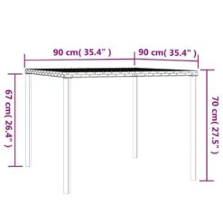 VidaXL - 6-delige Tuinset Met Kussens 4 Krukken - Grijs - PE-rattan - 90x90 Cm -VIDAXL Winkel f0ef0ccb0f9647048254f6c64fe8c472