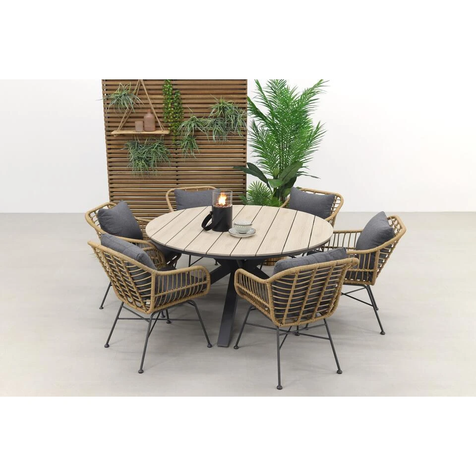 Garden Impressions Margriet Naturel / Edison 148 Cm. - Ronde Tuinset 11 Garden Impressions Margriet Naturel / Edison 148 Cm. - Ronde Tuinset - Afbeelding 9