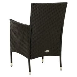 VidaXL - Tuinstoelen - Zwart - Poly Rattan - 4 Stuks - Met Kussens -VIDAXL Winkel f47c2b4643154740a65e6cbb996d9b2d