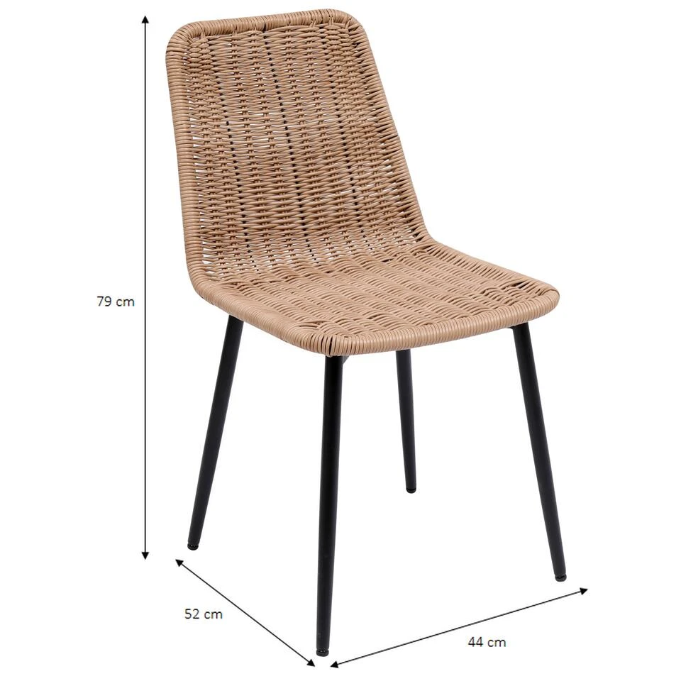 Set Van 4 Metalen Tuinstoelen 7 Set Van 4 Metalen Tuinstoelen - Afbeelding 5