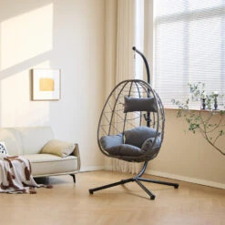 Hangstoel Van Rotan En Metaal In Zwart 12 Hangstoel Van Rotan En Metaal In Zwart -VIDAXL Winkel fede8df6582942678140322a168a05af