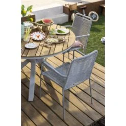 Stapelstoel Isola - Metaal/rope Zand - 85x53x64 Cm -VIDAXL Winkel sf 50105188 03