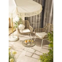 Loungestoel Grand - Wicker Naturel - 78x73x71 Cm -VIDAXL Winkel sf 50105269