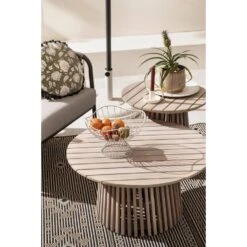 Bijzettafel Saône - Acacia/greywash - 45xØ50 Cm -VIDAXL Winkel sf 50153059 1010