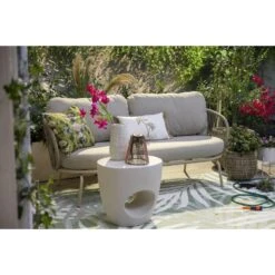 Tuinbijzettafel Corfu - Zand - 46x50x40 Cm -VIDAXL Winkel sf 50155605 01