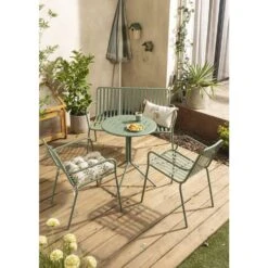 Tuinbank Vence - Metaal Lichtgroen - 81x114x62 Cm -VIDAXL Winkel sf 50205024